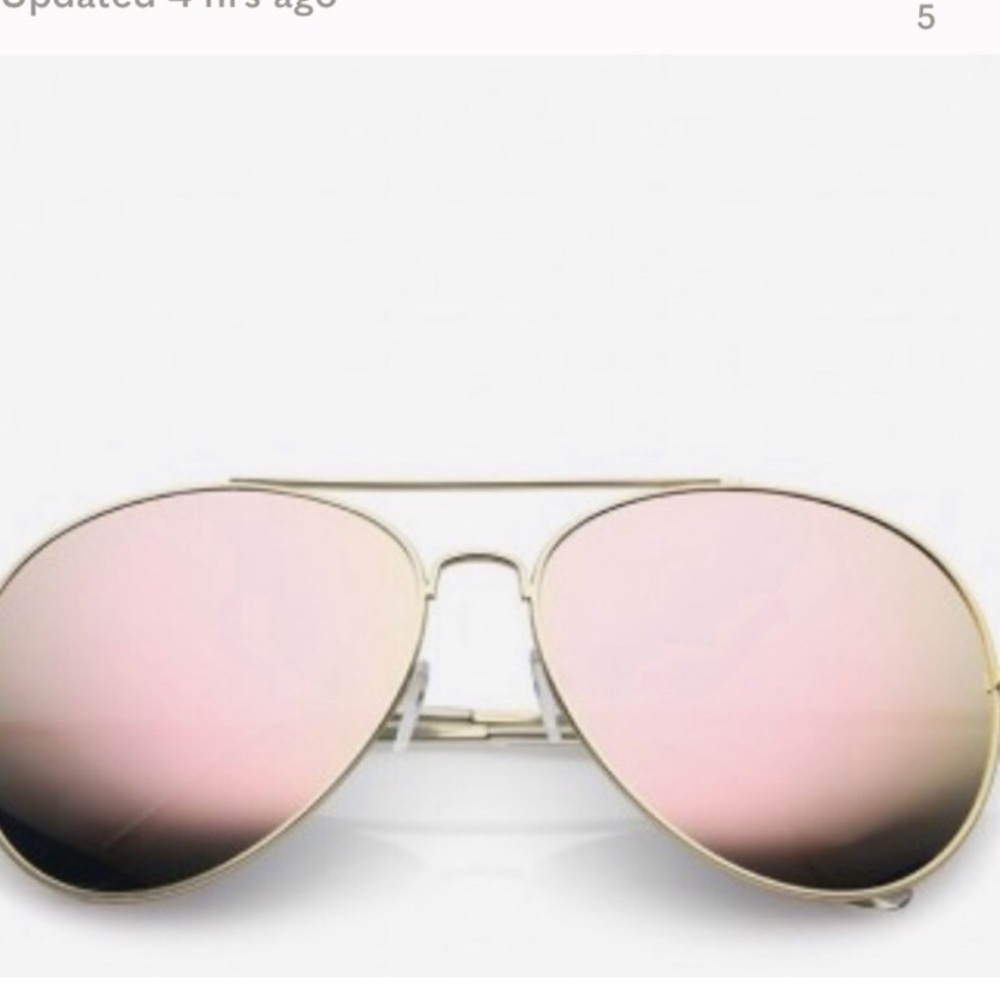 COPY - Aviator Pink oversized mirrored sunglasses new - Picture 3 of 5